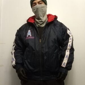 Men's Navy and Red Bomber Jacket